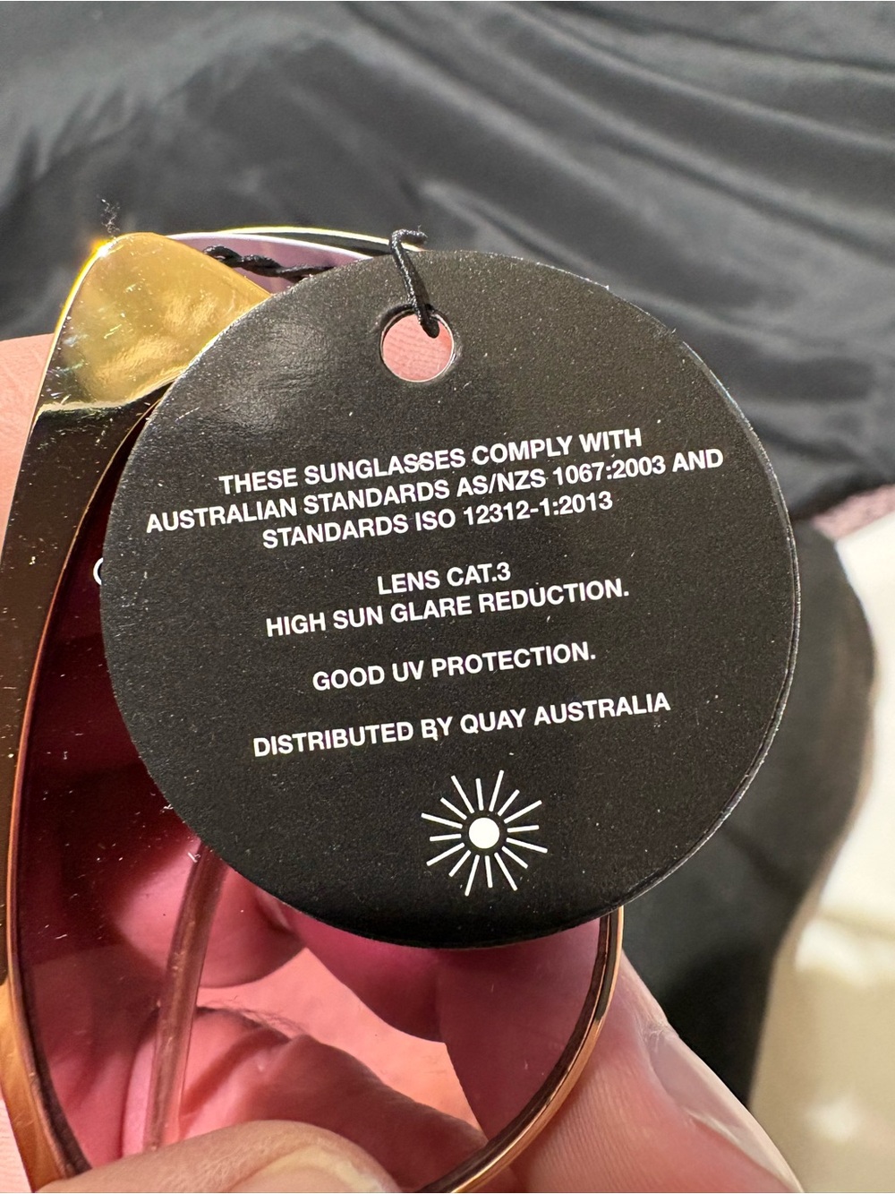 Quay Australia Cat-Eye Sunglasses - Gold Frame, Violet Lenses - Picture 7 of 7